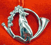 Fox/Horn Sterling Silver Christmas Ornament is $35.00